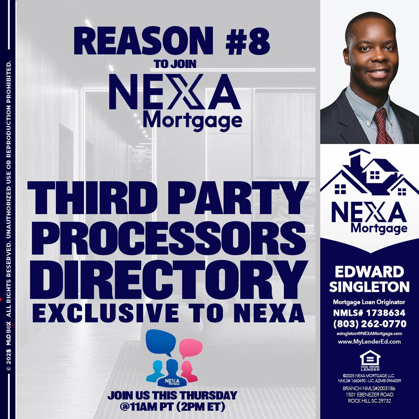REASON 8 - Edward Singleton -Sr. Mortgage Loan Originator