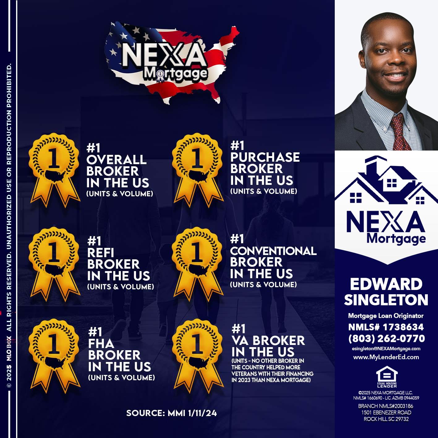 #1 - Edward Singleton -Sr. Mortgage Loan Originator