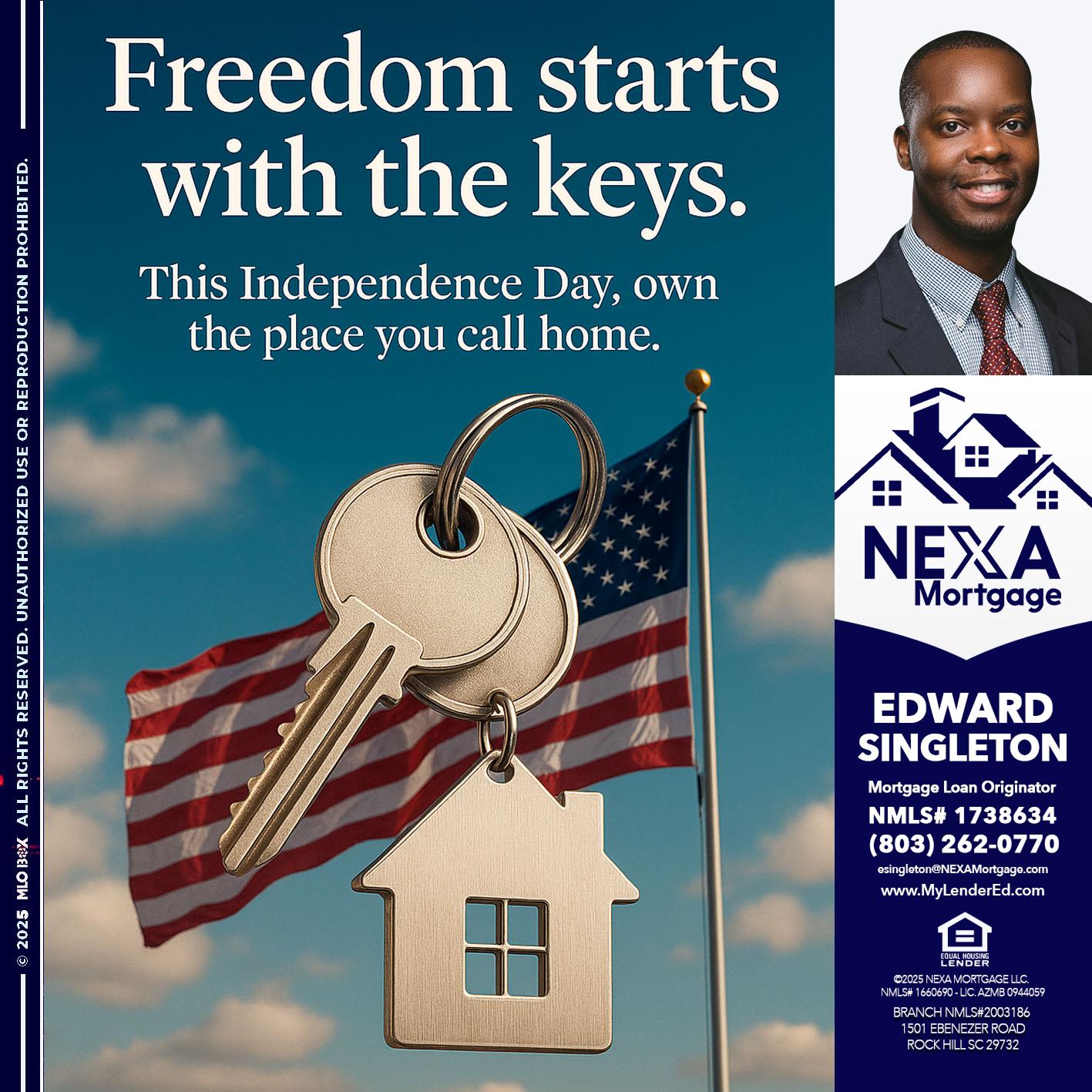 FREEDOM STARTS - Edward Singleton -Sr. Mortgage Loan Originator