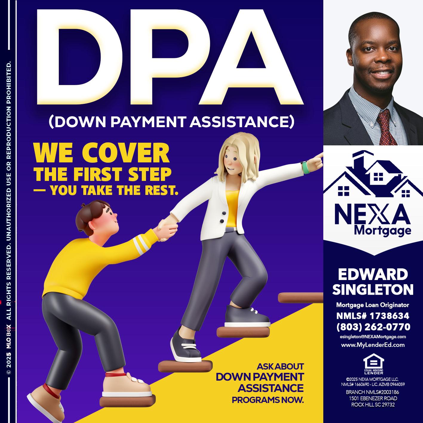 DPA LOANS - Edward Singleton -Sr. Mortgage Loan Originator