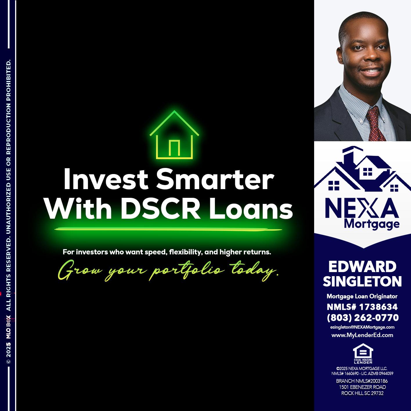 invest smarter - Edward Singleton -Sr. Mortgage Loan Originator