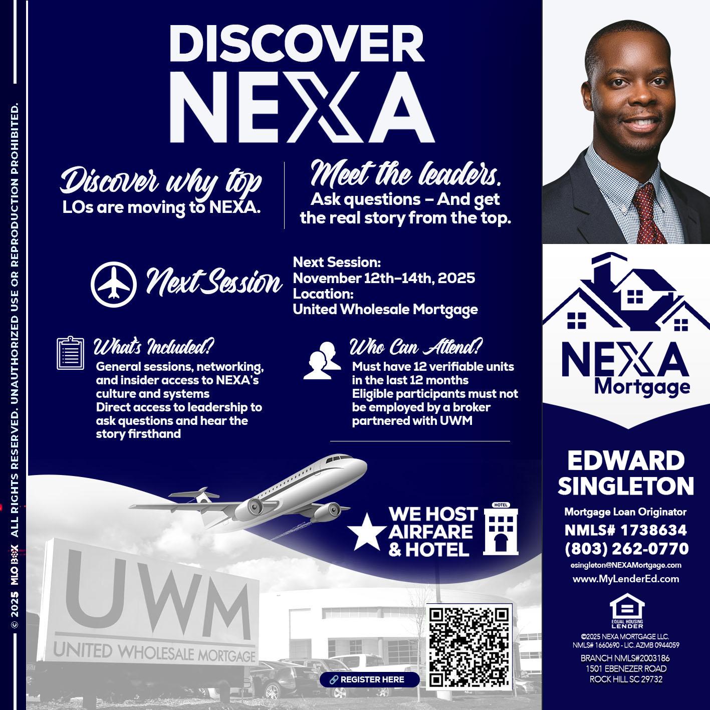 DISCOVER NEXA - Edward Singleton -Sr. Mortgage Loan Originator