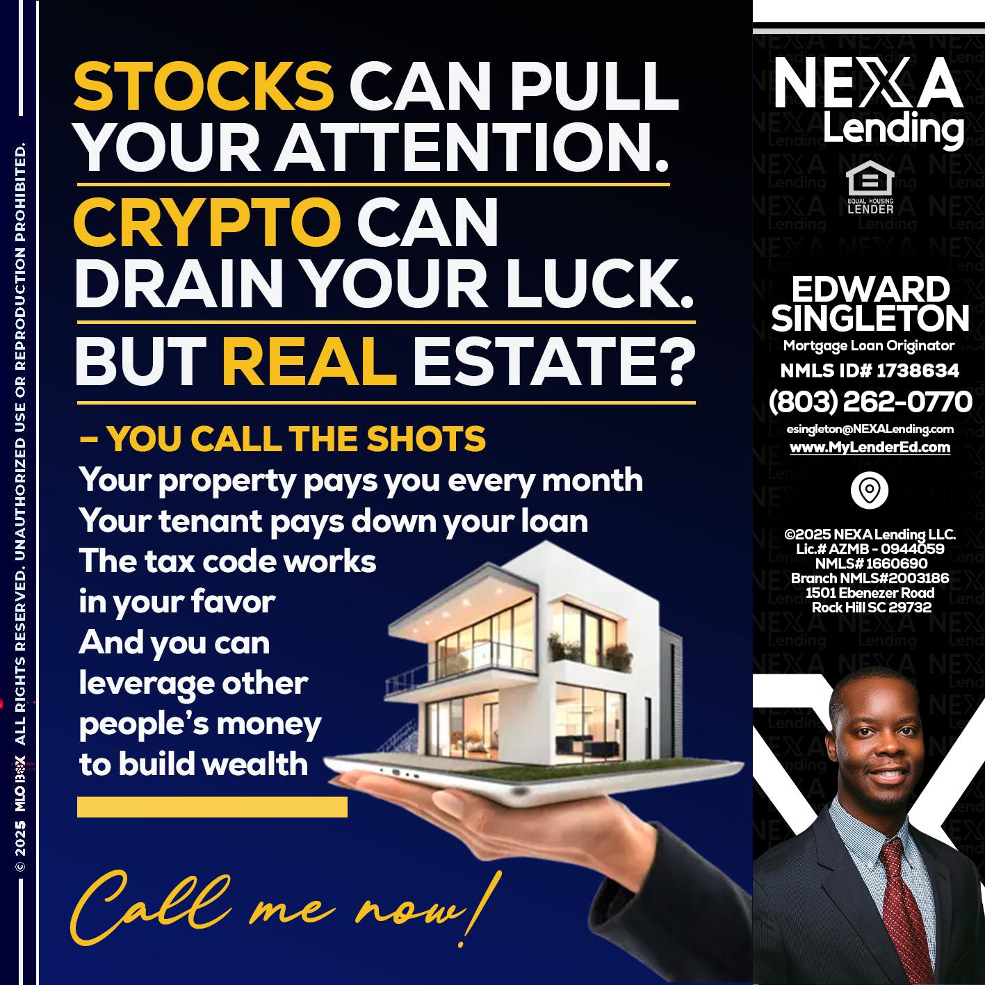 STOCK YOUR - Edward Singleton -Sr. Mortgage Loan Originator