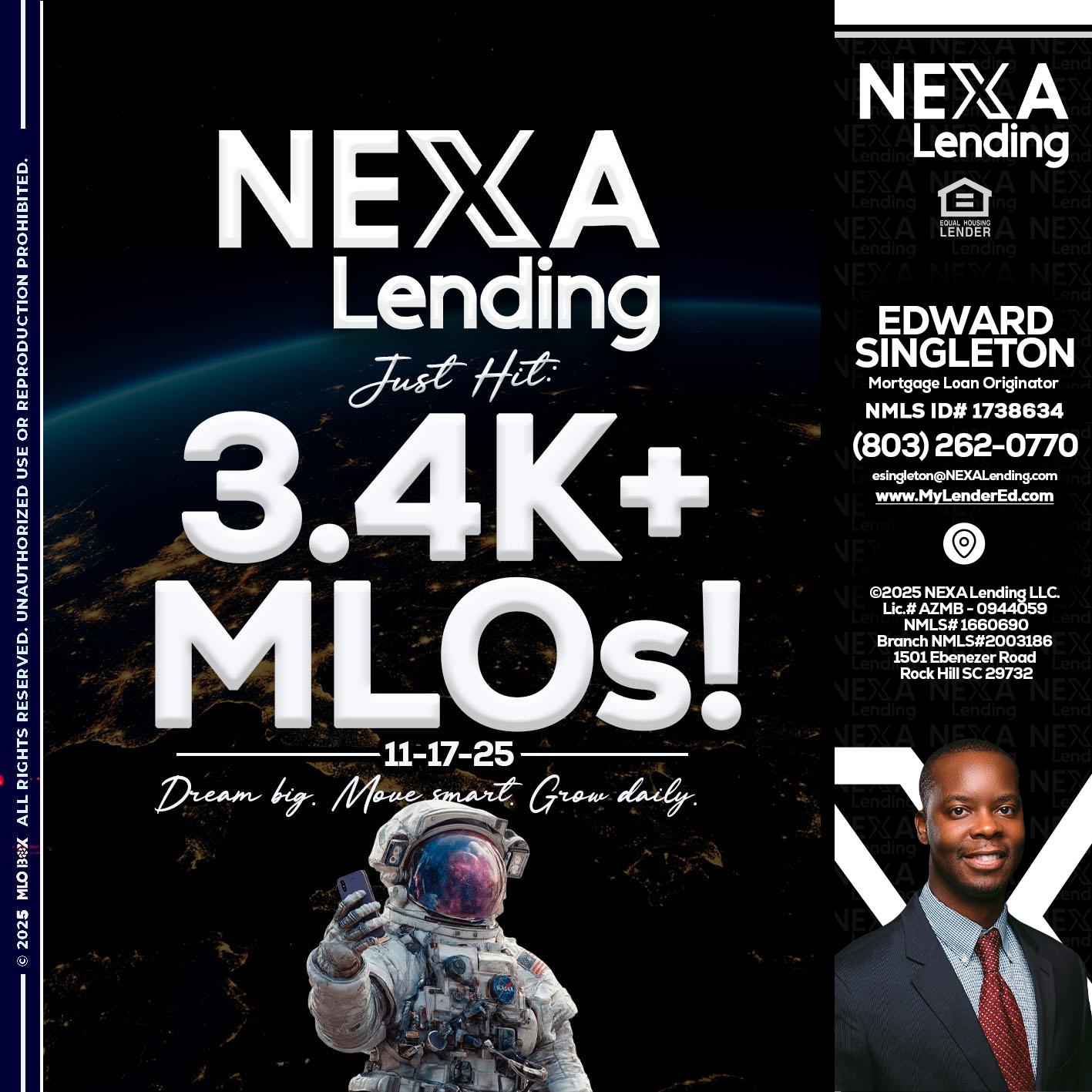 3.4K MLOs - Edward Singleton -Sr. Mortgage Loan Originator