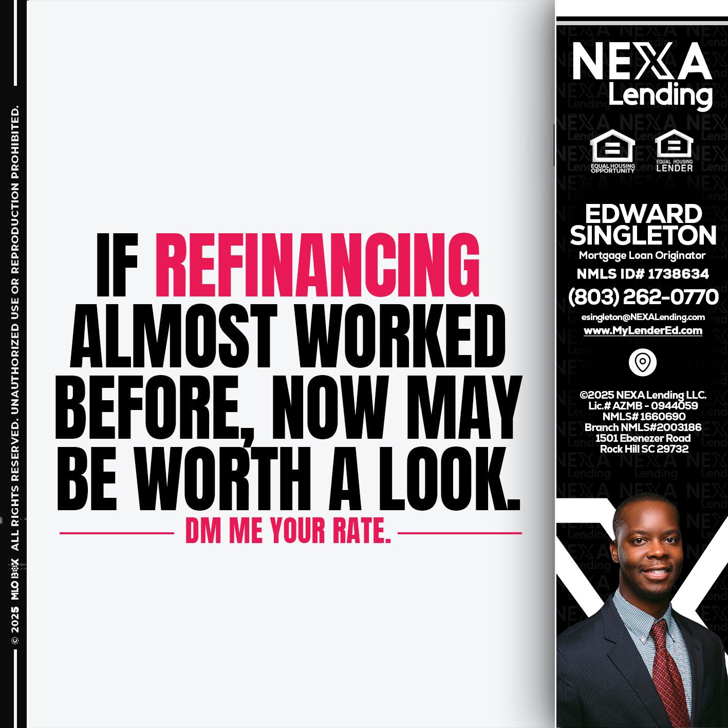 if refinancing - Edward Singleton -Sr. Mortgage Loan Originator