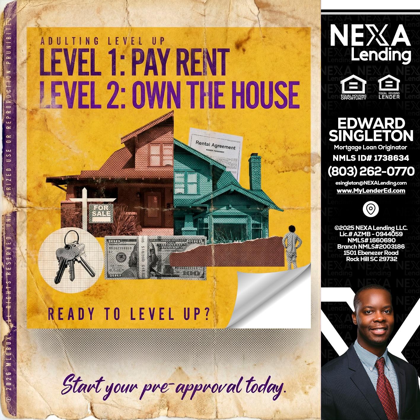 LEVEL 1 - Edward Singleton -Sr. Mortgage Loan Originator