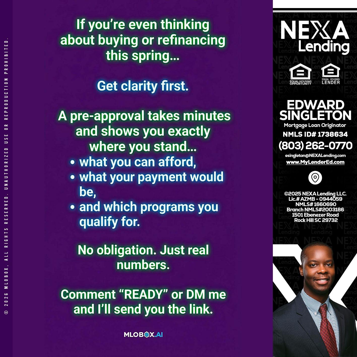 IF YOU THINKING - Edward Singleton -Sr. Mortgage Loan Originator