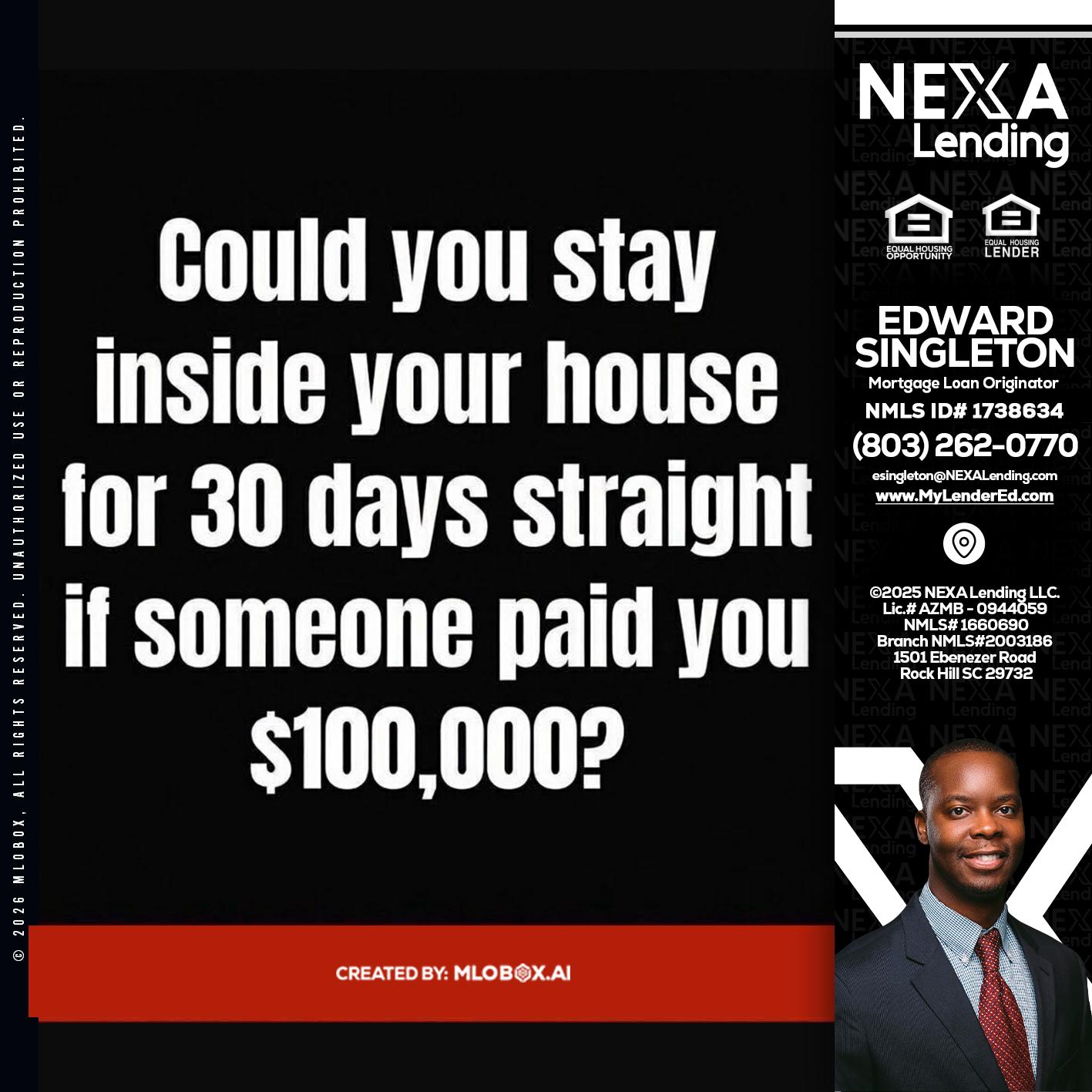 COULD YOU STAY - Edward Singleton -Sr. Mortgage Loan Originator