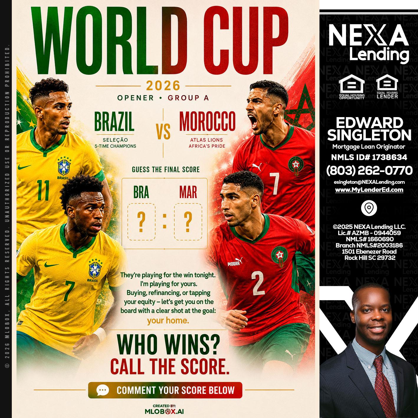 WORLD CUP - Edward Singleton -Sr. Mortgage Loan Originator