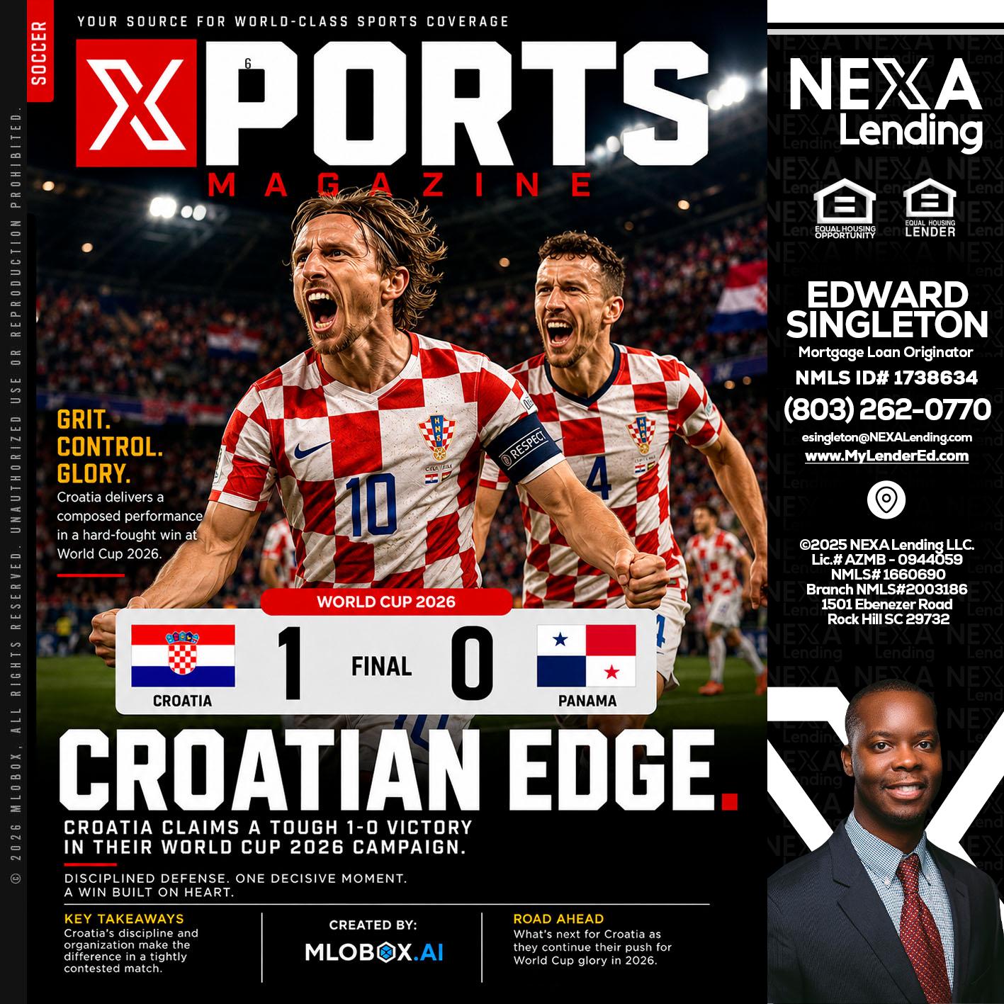 CROATIA 1-0 PANAMA - Edward Singleton -Sr. Mortgage Loan Originator