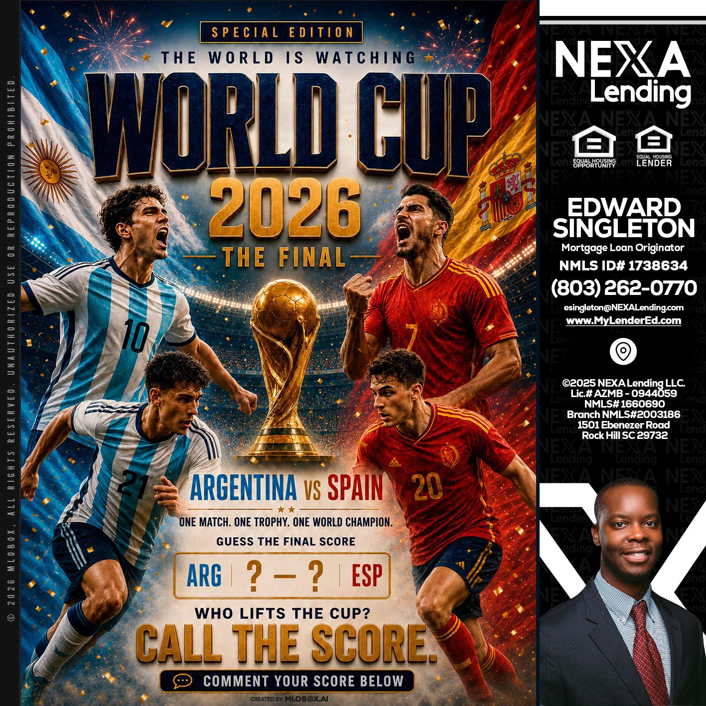 World Cup 2026 finals - Edward Singleton -Sr. Mortgage Loan Originator