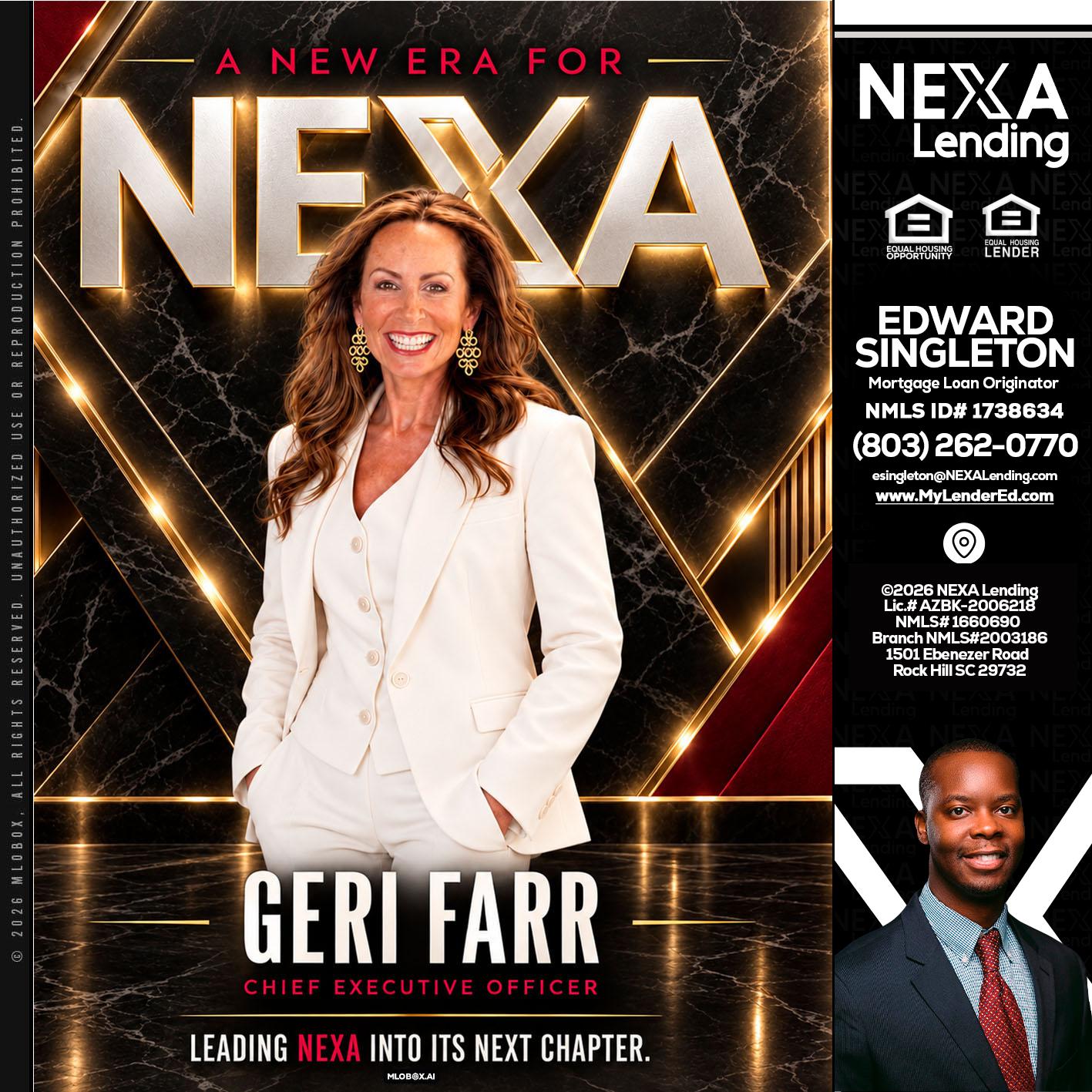 GERI FARR - Edward Singleton -Sr. Mortgage Loan Originator